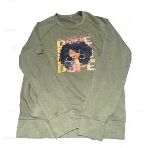 Green and multi-coloured sweatshirt (mens Large )#loungewear